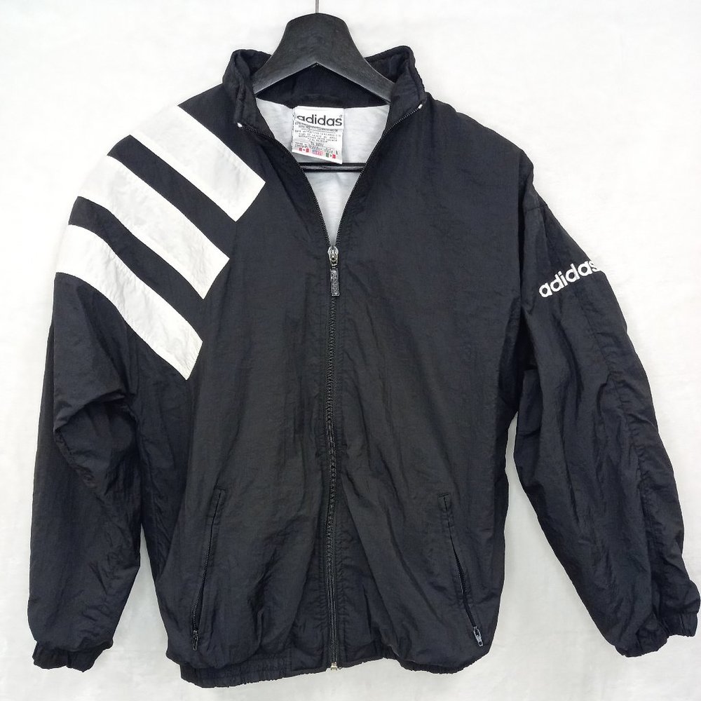 Vintage 90s Adidas Windbreaker Zip Light Track Womens Jacket (L)